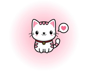 cute cat mascot vector design