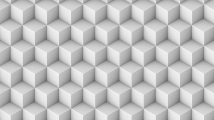 Isometric cubes seamless pattern. 3D render cubes background