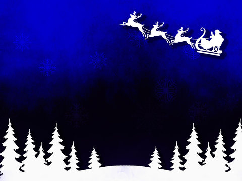 クリスマス背景イラスト サンタクロース © よしだ