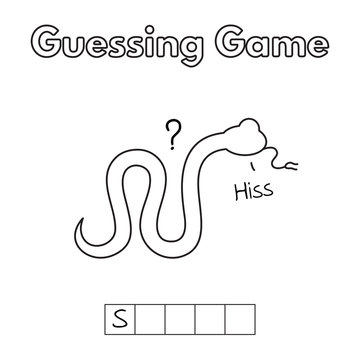 Cartoon Snake Guessing Game