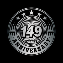 149 years anniversary celebration logo design. Vector and illustration.