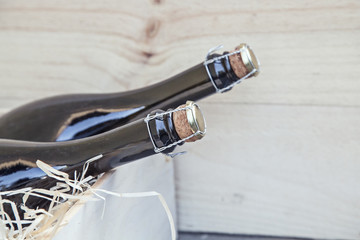 bottle neck close up cork for sparkling wine