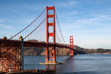 The Golden Gate Bridge is landmark in San Francisco, California, USA