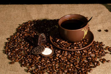  cup of coffee and GRAIN COFFEE