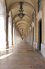 Fototapeta na wymiar Arches in Praca do Comercio