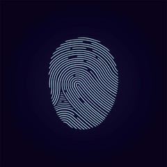 fingerprint logo. vector icon design template