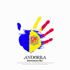 Andorra flag vector. can be used for Independence Day celebrations or other events