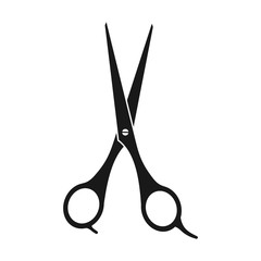 scissor icon logo vector in trendy style template.