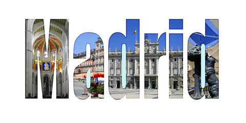 Madrid with different tourist spots