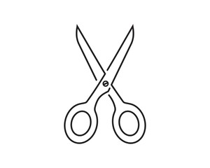 Fototapeta premium scissor icon logo vector in trendy style template.