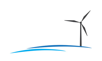 Offshore wind farm company logo vector icon. Vector and illustration design.