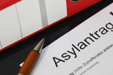 Formular auf Asylantrag in Deutschland