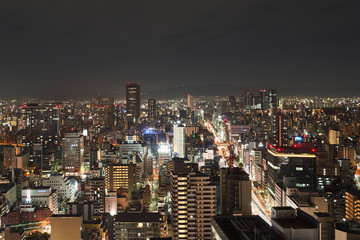 Fototapeta na wymiar 大阪の夜の都市景観