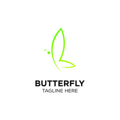 butterfly with line art logo design. luxury design for spa and salon product or cosmetics