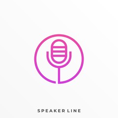 Microphone Illustration Vector Template