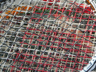 Tennis Racket Strings Background, sport concept