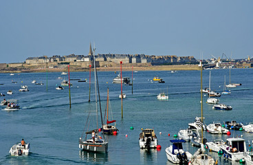 Saint Malo; France - july 23 2019 : picturesque city in summer