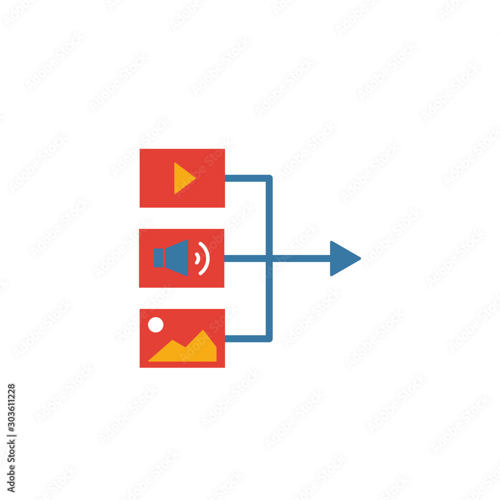 Poster content strategy icon. simple flat element from content collection. creative content strategy icon f