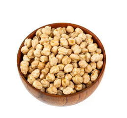dried chickpeas isolated on white