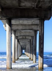 Views of Scripps Pier on a sunny November day