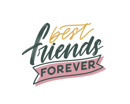 Friend day vector lettering