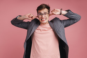 Portrait of a young attractive man wearing jacket