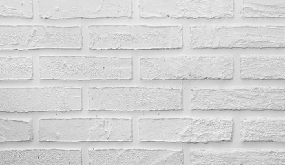White brick wall for background. The imitation of brickwork.