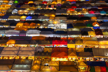 BANGKOK/THAILAND - 18th Nov, 2019 : Ratchada Train Night Market, Bangkok, Thailand.