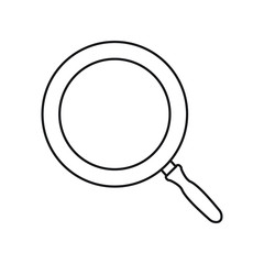 Pan search symbol line icon vector