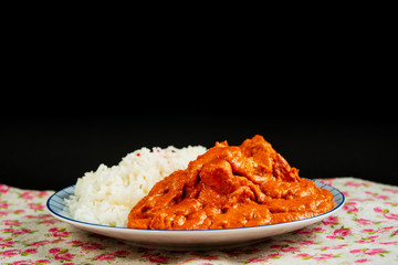 Handmade Indian curry chicken rice