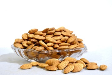 Fototapeta na wymiar Almond seeds