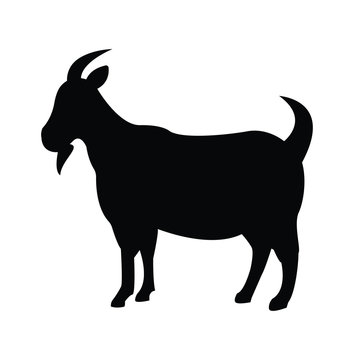 Goat silhouette vector symbol