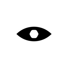 Eye icon. Social media watch button. Logo design element