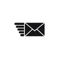 Send letter, Envelope, Message email icon design isolated. Vector illustration