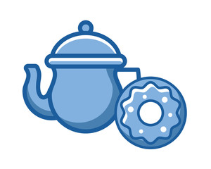 kitchen teapot ceramic utensil icon