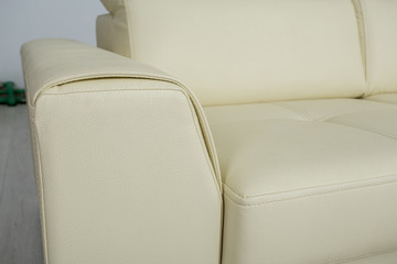 color cream leather texture close-up, couch