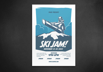 Ski Event Graphic Flyer Layout