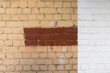   Texture of old long brick, seamless patern of clinker brick, multicolored old 19th century brick,...