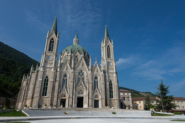 Castelpetroso, Isernia, Molise. Sanctuary of the Madonna Addolorata.  The sanctuary, which began...