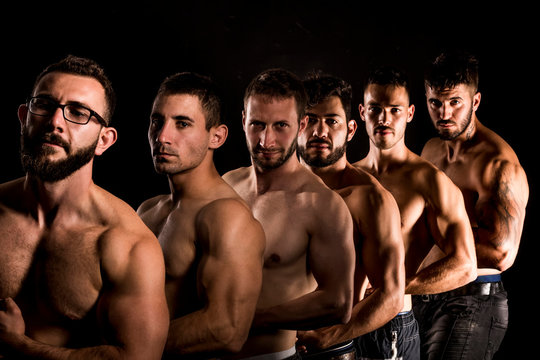 1,358 Shirtless Male Group Images, Stock Photos, 3D objects, & Vectors