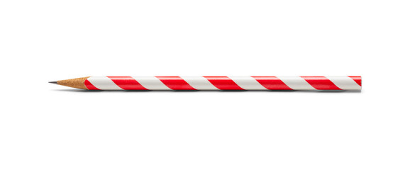 Red White Stripe Pencil