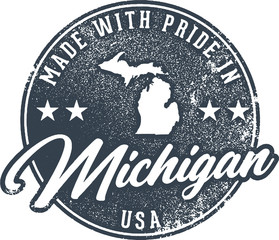 Made in Michigan State Packaging Label
