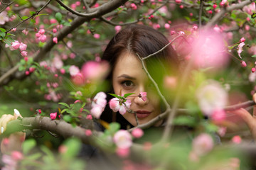 Fototapeta premium girl in the garden