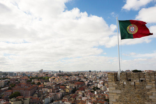 Views of Lisbon streets from above