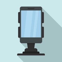 Business phone holder icon. Flat illustration of business phone holder vector icon for web design
