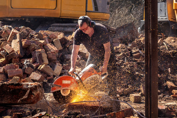 Demolishing an Old Industrial Building