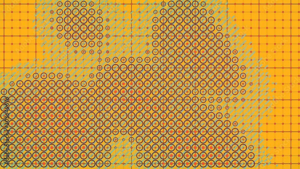 Leinwandbilder colored art halftone wavy, flowing pattern. concept business flat background. creative backdrop desi