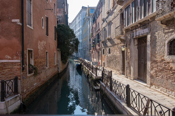 Narrow canal in Venice, Italy