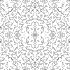 Eastern ethnic motif, traditional muslim ornament. Seamless pattern, background. Vector illustration