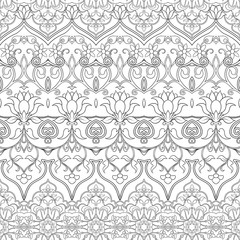 Eastern ethnic motif, traditional muslim ornament. Seamless pattern, background. Vector illustration
